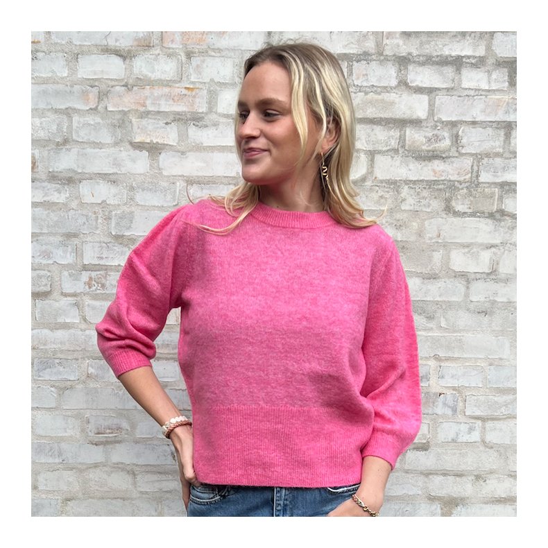 Nurietta SS pullover Nmph, pink cosmos