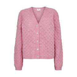 Nuriette leaf pointelle cardigan N�mph, lilac sachet