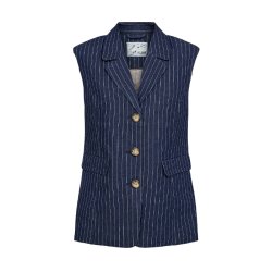 Nuvibeke vest Nmph, medium blue denim