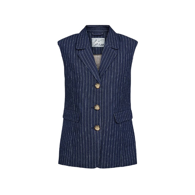 Nuvibeke vest Nmph, medium blue denim