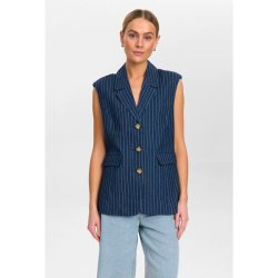 Nuvibeke vest Nmph, medium blue denim