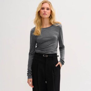 The o-neck long sleeve shirt My Essential Wardrobe, grey