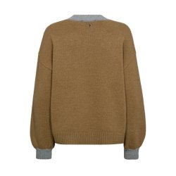 Beth ottili v-neck knit mos mosh, grey melange