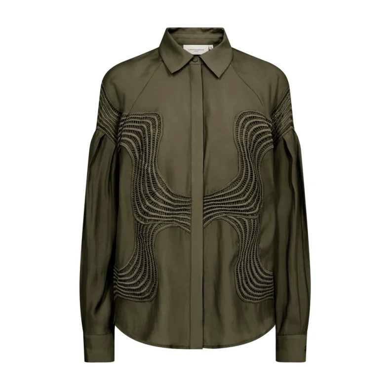Molly shirt Copenhagen Muse, ivy green melange
