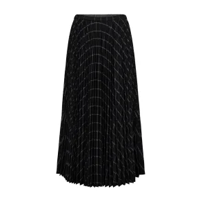 Aurora skirt Copenhagen Muse, gray pinstripe w. black