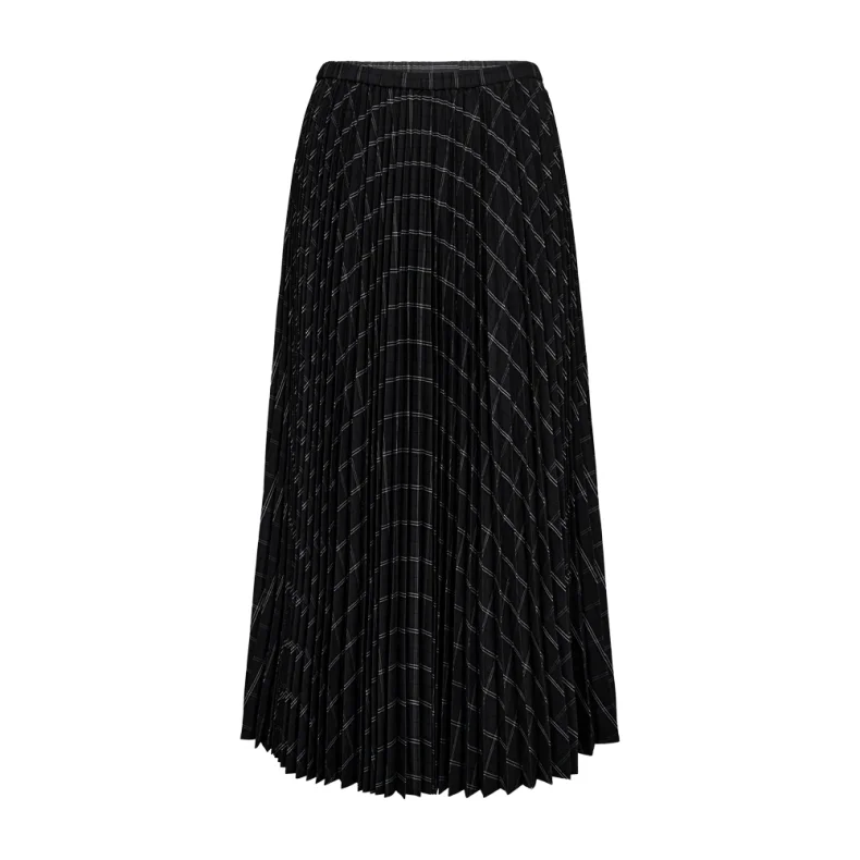 Aurora skirt Copenhagen Muse, gray pinstripe w. black
