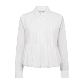 Pleat shirt Copenhagen Muse, bright white
