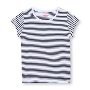 Fine jersey stripe teasy tee fav Mads Nrgaard, parisian night/brilliant white