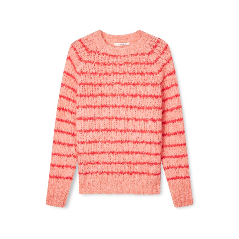 Parker knit blouse Sibin Linnebjerg, peach/raspberry S