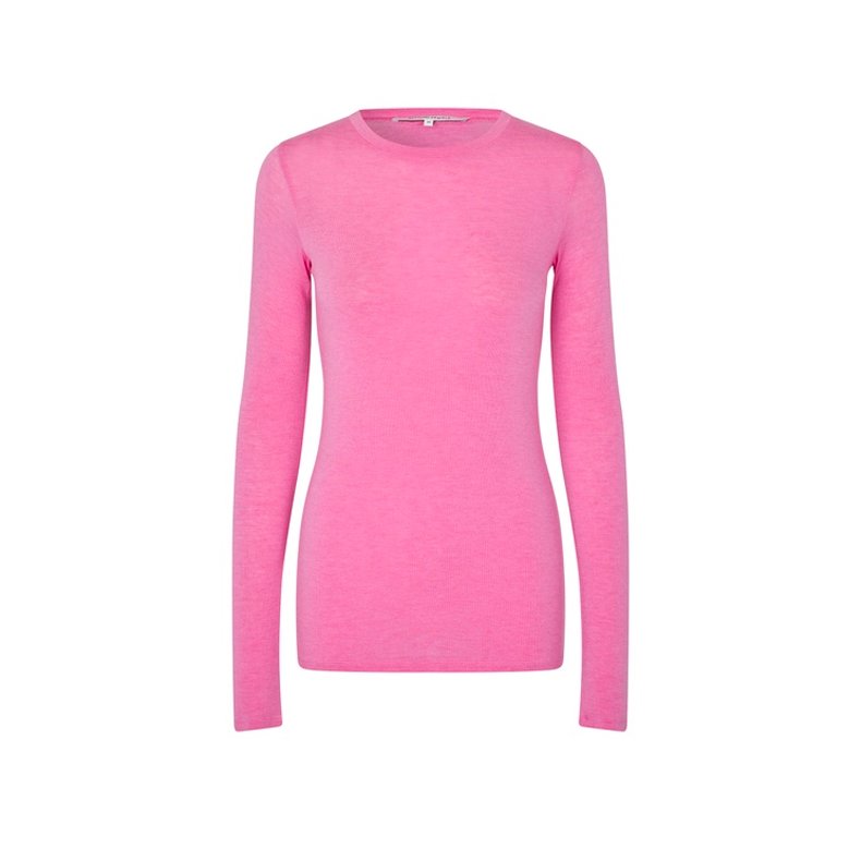 Matima o-neck tee Second Female, pink cosmos