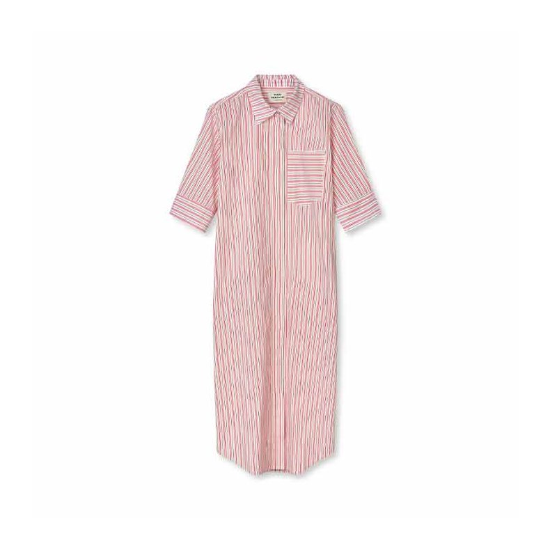 Poplinda nancy dress Mads Nrgaard, pinstripe/fiery red