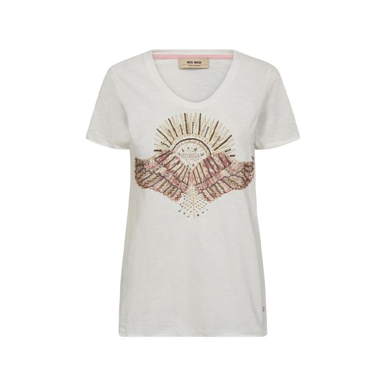 Nadine o-ss deco tee Mos Mosh, powder pink