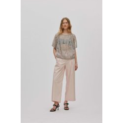 Delva splash netting elasticated top Rabens Saloner, silver grey