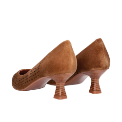 Billi Bi Pumps, tabac babysilk suede