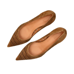 Billi Bi Pumps, tabac babysilk suede