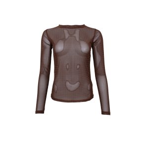 Bcjessie mesh blouse Black Colour, coffee