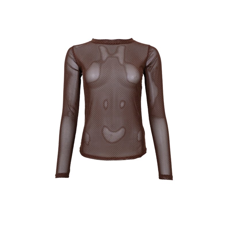Bcjessie mesh blouse Black Colour, coffee