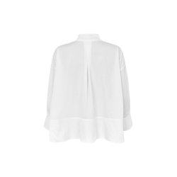 Smea poplin flared shirt Rabens Saloner, white