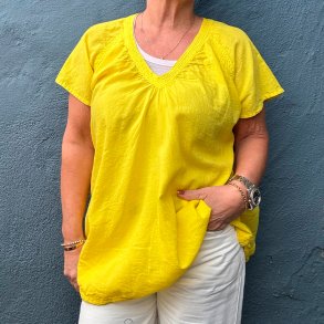 Dipsy cotton v-neck top Rabens Saloner, sunshine yellow