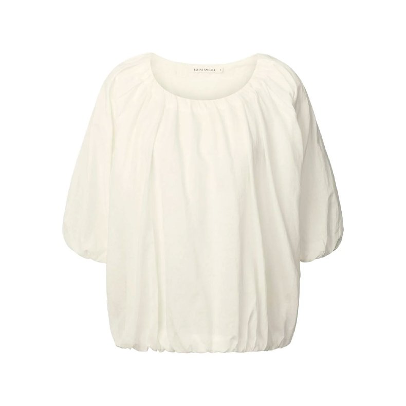 Rachelle volie cloud blouse Rabens Saloner, white