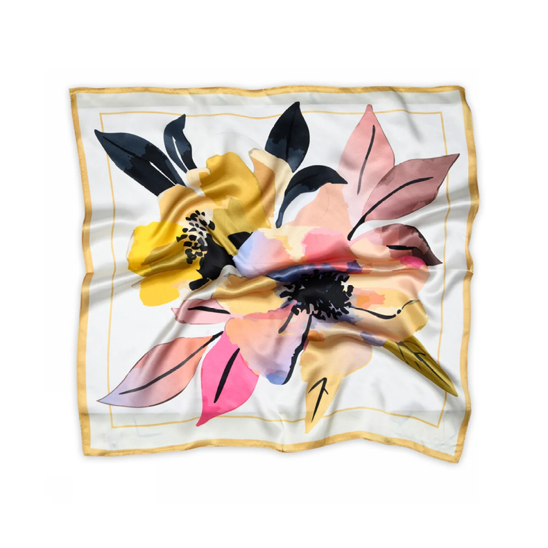 Sneaky Fox Raelyn silk scarf, cream