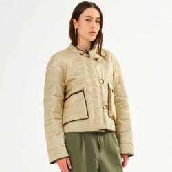 Raisa pastel quilt jacket Rabens Saloner, sand