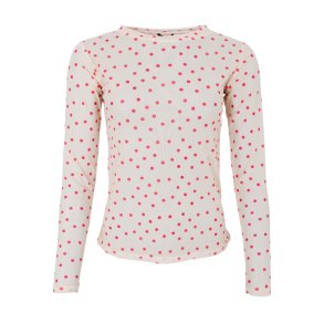 Black Colour Annie mesh blouse, red dot