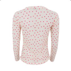 Black Colour Annie mesh blouse, red dot