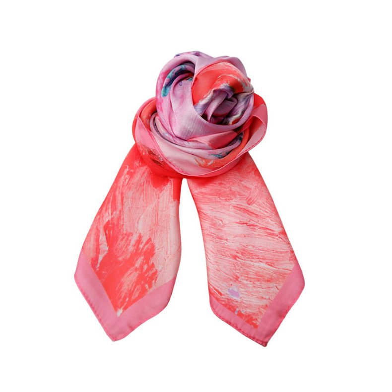 Claude mini scarf Black Colour, red