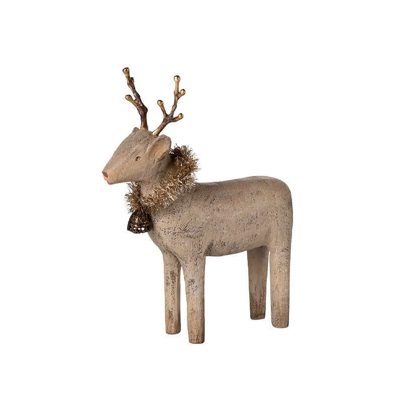 Small wooden reindeer Maileg, nature