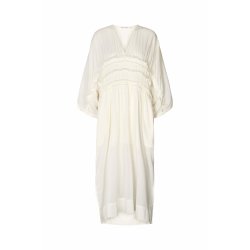Ina voile frill gathered dress Rabens Saloner, chalk