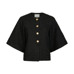 Rosella Boucle Mini Jacket Neo Noir, black