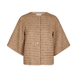 Rosella boucle mini jacket Neo Noir, taupe