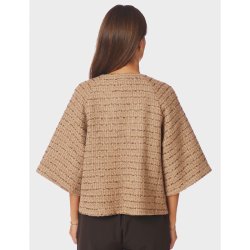 Rosella boucle mini jacket Neo Noir, taupe