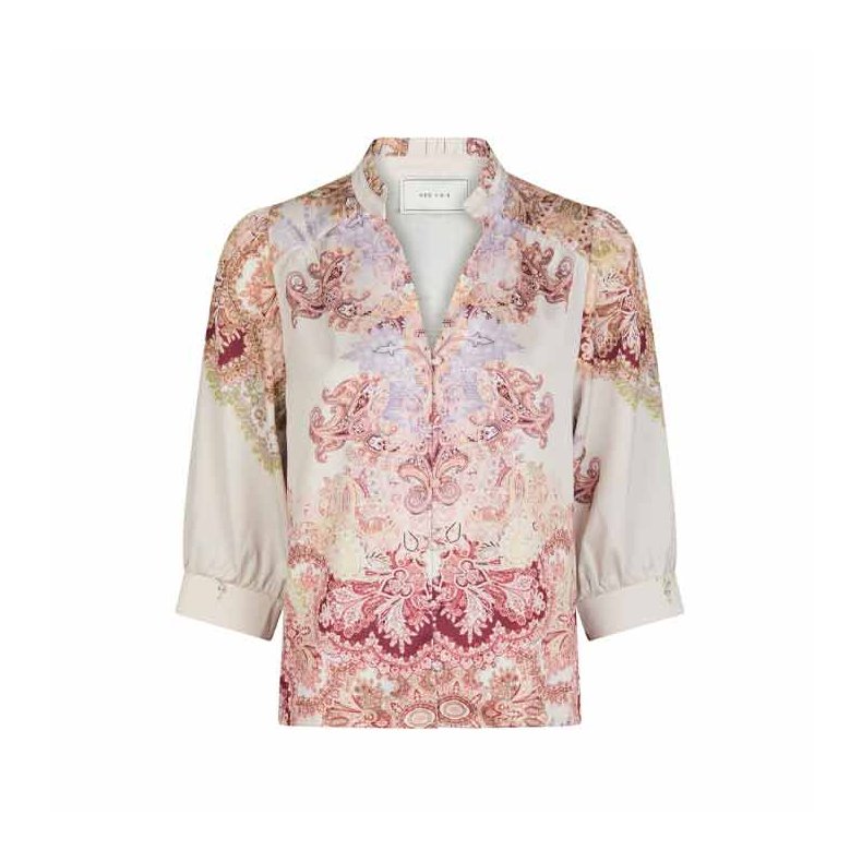 Roselle artist paisley blouse Neo Noir, ivory