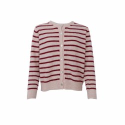 Bcdell striped knit cardigan Black Colour, wine