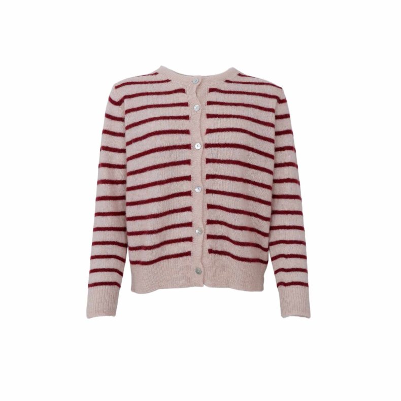 Bcdell striped knit cardigan Black Colour, wine
