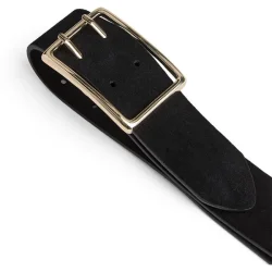 Suede belt Depeche, black/gold