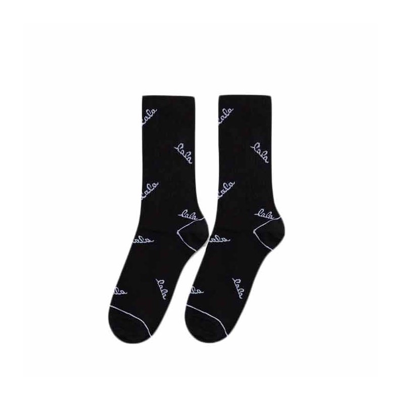 Sanira cotton blend socks Lala Berlin, black/white logo