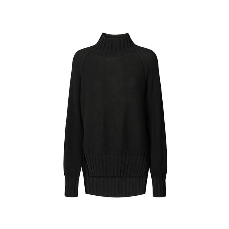 Saoirse jagged split sweater Rabens Saloner, black