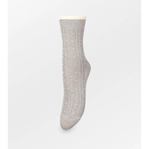 Scallop sock Beck Sndergaard, grey melange