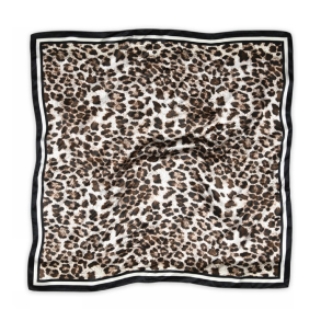 Leony silk scarf Sneaky Fox, dark brown