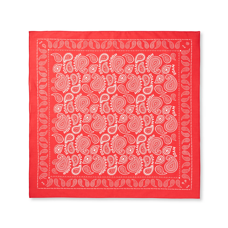 Soft cotton paisley solid scarf Mads N�rgaard, fiery red