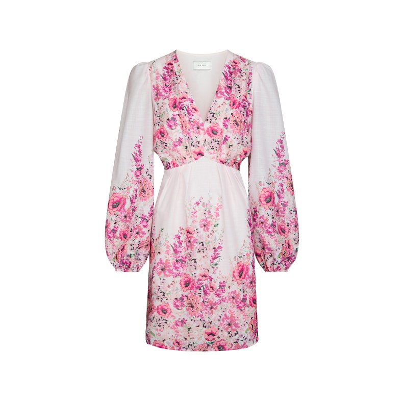 Semila flower print dress neo noir, rose