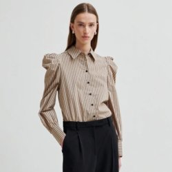 Serina slim shirt Second Female, camel