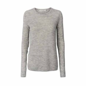 Shauna waffled knit long sleeve top Rabens Saloner, grey melange