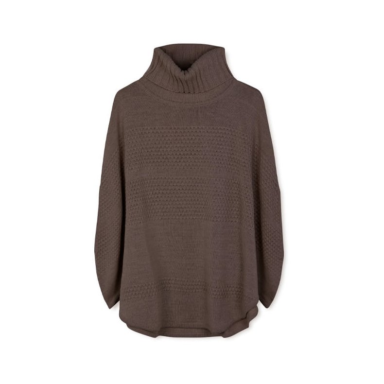 Siff poncho Sibin Linnebjerg, coffee
