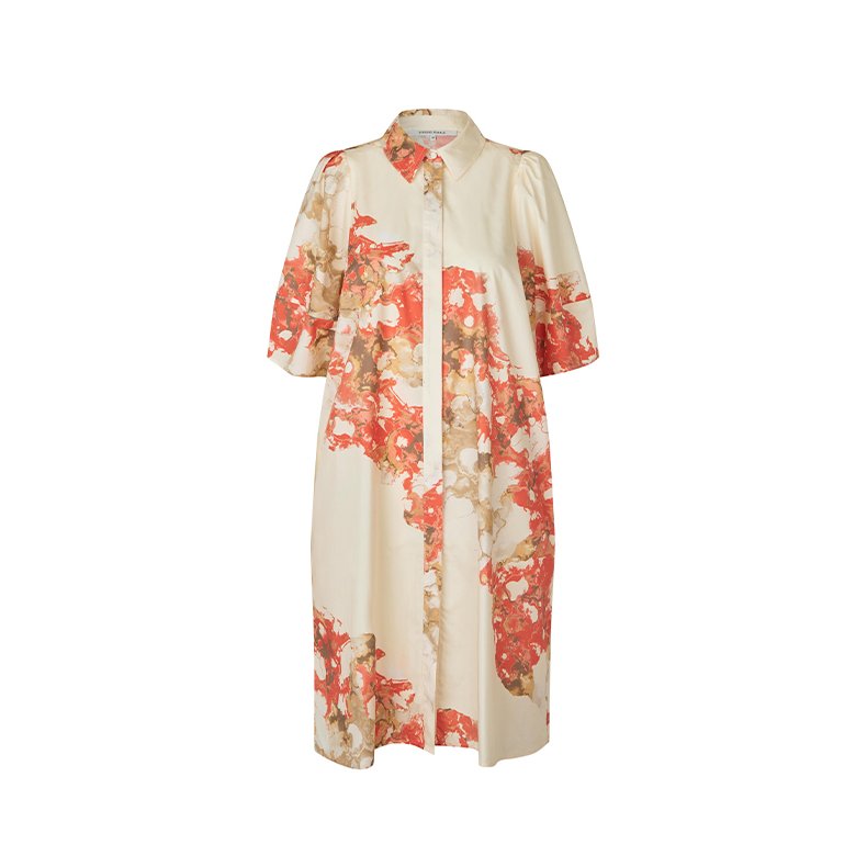 Sirmione shirt dress Second Female, spiced coral
