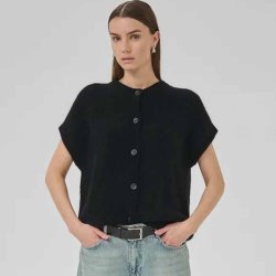 Siva os knit cardigan My Essential Wardrobe, black