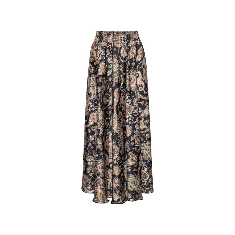 Savannah skirt Karmamia, khaki paisley